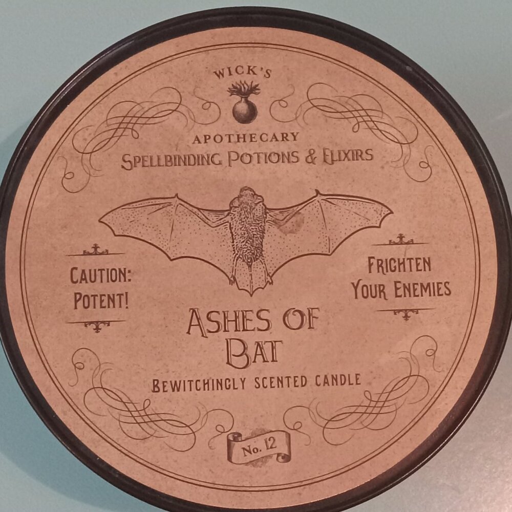 🦇🎃ASHES OF BAT🎃🦇 Haven St Wick's Apothecary 3-wick Candle 14.7 oz